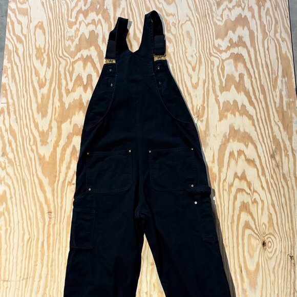 Carhartt Duck Bib Overalls - Black - 34 x 34 - Picture 2 of 4